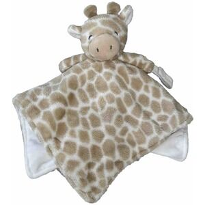 Carters Plush Giraffe Tan White Soft Security Blanket Lovey Pacifier Holder Baby